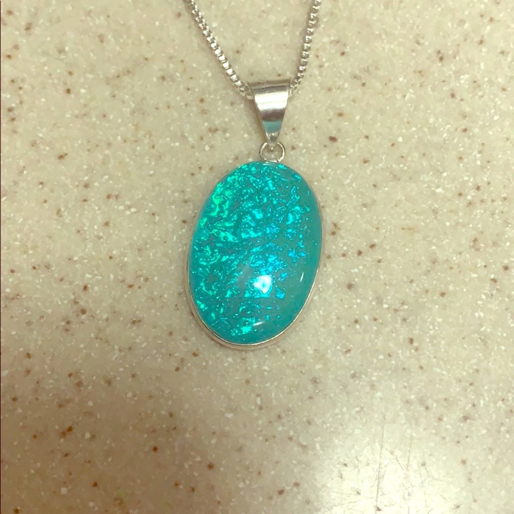 Australian Blue Opal Necklace